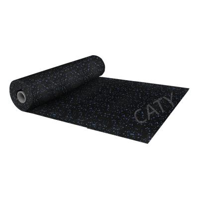 China Nontoxic Commercial Fitness Center Flooring black Anti Skid for Weight Room for sale