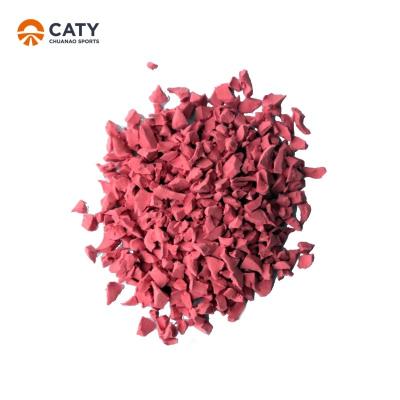 China Grânulos de borracha EPDM multifuncionais vermelho 1-3 mm para jardim de infância à venda