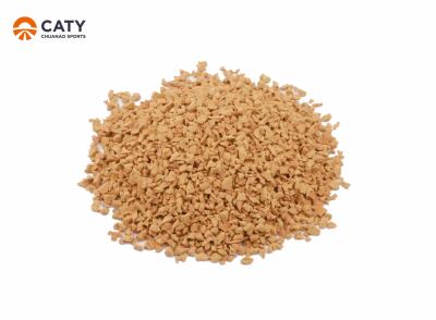 China Anti Slip Recycled Rubber Granules Khaki Color For Sports Area for sale