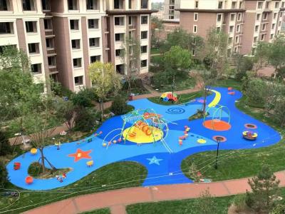 China Outdoor Kids Playgrounds Flooring EPDM Rubber Floor For Amusement Park en venta