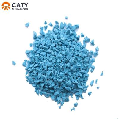 China Blue EPDM Rubber Granules Weather Resistance Good Shock Absorption for Running Track zu verkaufen