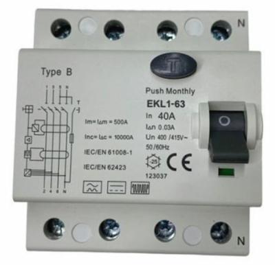 China Interruptores atuais residuais 40A 63A 230V 400V 0.03mA de RCCB 4 Polo à venda