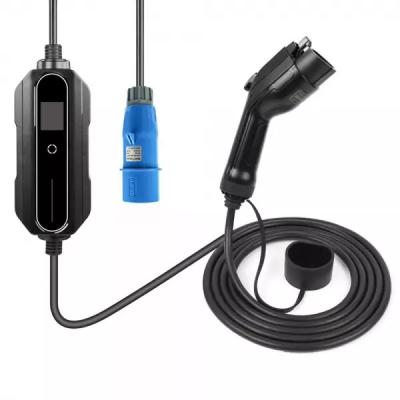 China 32A 7.4KW Type 1 Mode 2 Portable EV Charger With LCD Screen 5m Cable US à venda