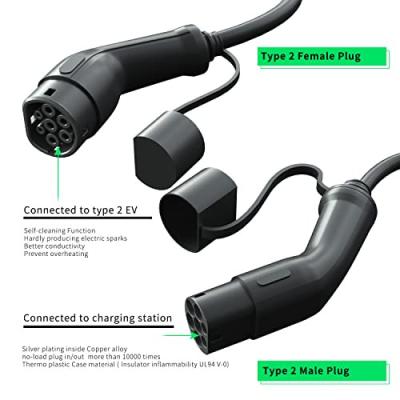 China 16A 32A Ev Charger Mode Level 3 Electric Ev Charging Cable Car Type 2 Type 1 To Type 2 Ev Charging Cable for sale