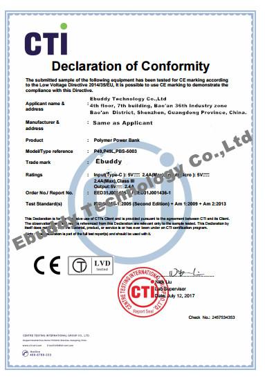 CE - Ebuddy Technology Co.,Limited
