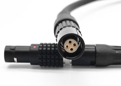 China Lemo 4pin Male To Female Black Color AVNS Molded Cable For Night Vision System for sale