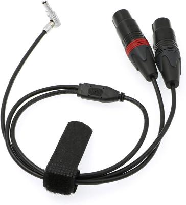 China Lemo 5 Pin Male to Two XLR 3 Pin Female Camera Audio Cable for Z CAM E2 for sale