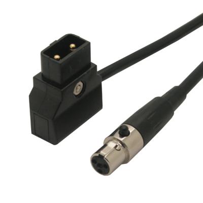China Female Mini XLR Connector Cable 4 Pin XLR To 2 Pin Dtap / Powertap / Ptap Cable for sale