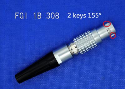 Chine FGI 1B 308 8 cables connecteur circulaires de Pin pour le câble de données de Leica, 2 clés cables connecteur de 155 degrés à vendre