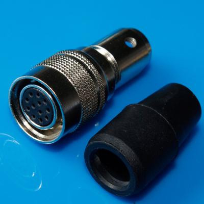 China Hirose 12 Pin Female Connector HR10A Mini Audio Connector Black Sleeve for sale