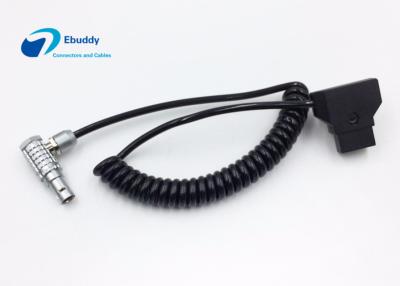 China DJI Wireless Follow Focus Motor Power Supply Spring Cable , D-tap Male to LEMO 6 Pin Male for sale
