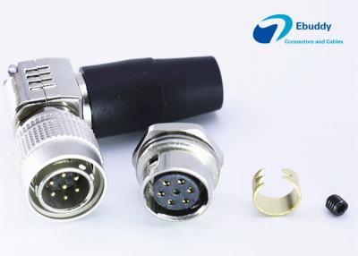 China 7 Pin Hirose circular connectors right angle male plug HR10A-10R-7S for sale