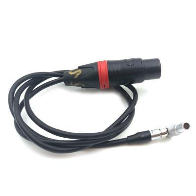 China Lemo Right Angle 00B Camera Connection Cable 5 Pin To Female XLR 3 Pin Cable for sale
