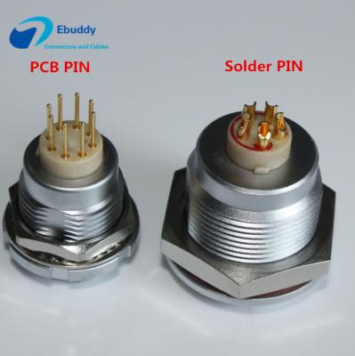 China 50 IP Rating Lemo B Series Connectors ECG 2-32 Pin Female Socket With PCB / Solder Pin for sale