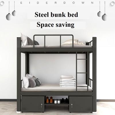 China Metal Frame Double Bed With Cabinet And Mattress cheap price good quality à venda