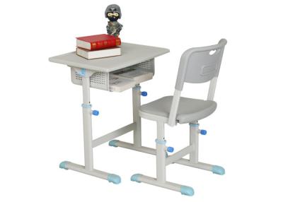 China Steel Frame H750*W600mm School Desk With Chair for sale