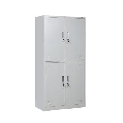 China SGS 4 Door Powder Coating Almirah Metal Locker Cabinet for sale