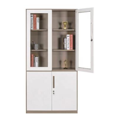 China 2 Glass Door I Shape RAL7035 Lockable Filing Cabinets for sale