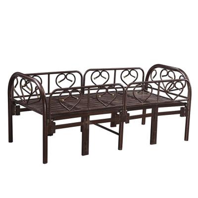 China Baking Paint Metal Frame Single Iron Bed Frame for sale
