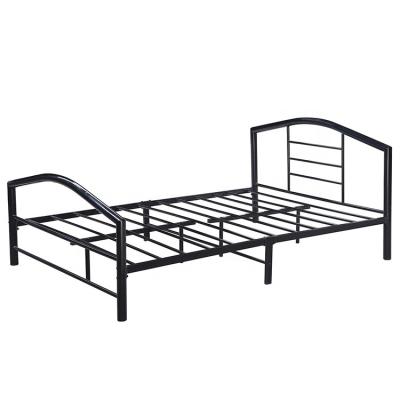 China Durable Adult Staff Dormitory Metal Single Bed for sale