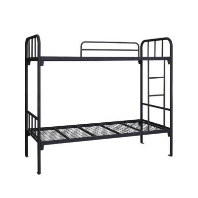 China Double Decker Metal Frame Bunk Beds Twin Over Twin for sale