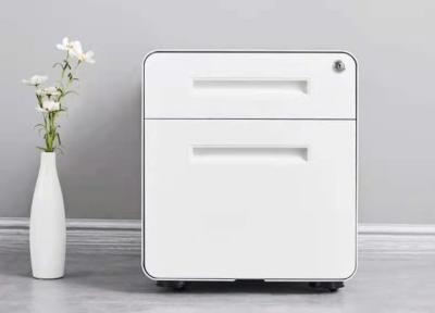China Rounded Corners 2 Drawers Steel Mobile Pedestal File Cabinet for sale