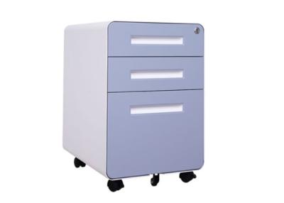 China Movable 3 Drawer Lockable Filing Cabinet for sale