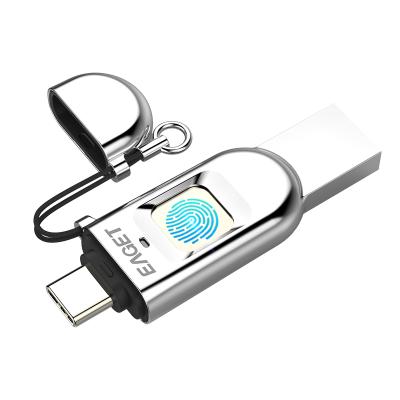 China EAGET FU68 U Disk Flash Drive Fingerprint Encrypted 64gb USB Stick USB Flash Storage Type-c &usb3.0 for sale