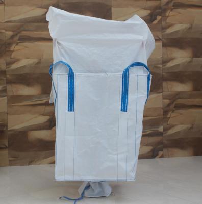 China Open Top Cross Corner Bulk Bag with 5:1 Safety Factor and Top Skirt for Safe Handling for sale