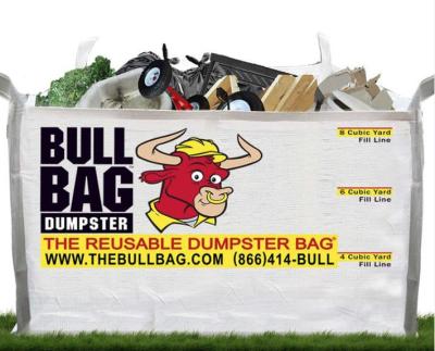 China 90*60cm 3000kg Jumbo Waste Skip Bags For Construction Debris Trash for sale