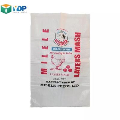 China 55*90cm Polypropylene Woven Sack Bag For Chicken Feed Fertilizer grains for sale