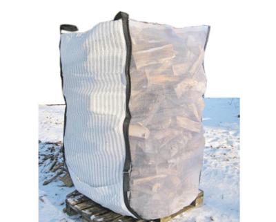 China 1000kg Load Capacity Ventilated Big Bags in Black and White U Panel Or 4 Patch en venta