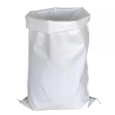 China 75kg Weave PP Woven Sack Bags 800D White Woven Polypropylene Sacks for sale