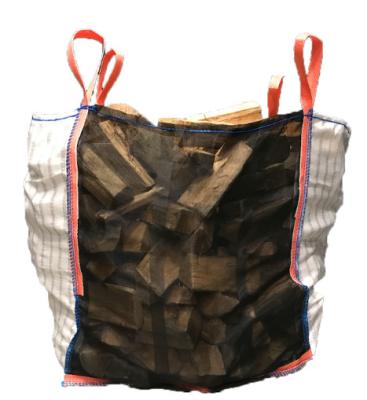 China SGS Beige Standard Loops Ventilated Log Bags 1500kg Jumbo Bulk Bags For Vegetables for sale