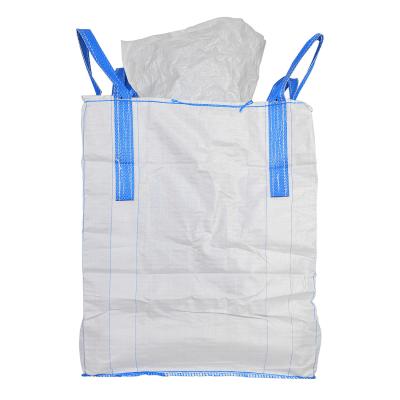 China 1000kg 1500kg Ton Bag Poly PP Woven Big Bag Jumbo Bag FIBC Bulk Bag for Animal Feed Fertilizer for sale