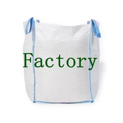 China 2000kg 100*110cm Cement Sack Bag 4 Belts Anti Static Tonne Sand Bag for sale