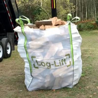China Vented Log Bag Firewood Bulk Bag Manufacturer Big Mesh Bag Sack for sale