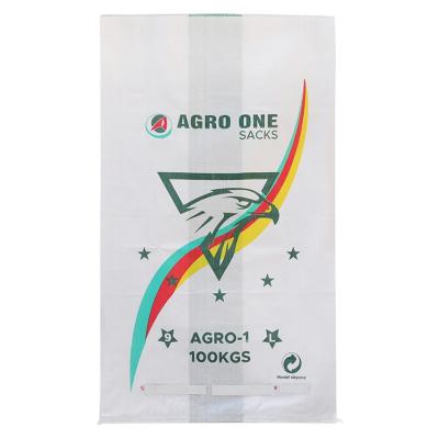 China Rice Bag 25kg 50kg Plastic Sand Cement Packaging Bags Poly PP Woven Sacks PP Bag for Chemical Fertilizer for sale