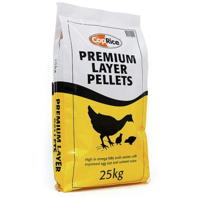 China Bopp Woven Laminated Animal Feed Chicken Poultry Food Sacks Main Feed Packaging Bag for sale