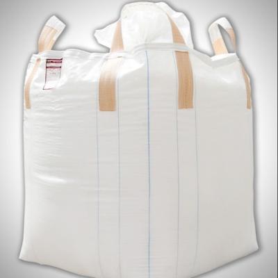 China 2200LBS 4 Loops White Jumbo PP Big Bag Sand Stone Firewood Bulk bag for sale