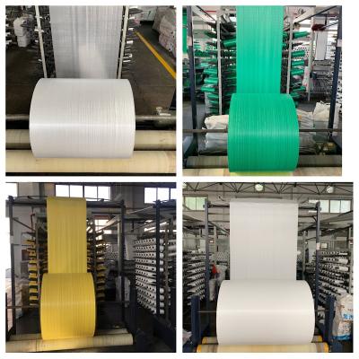 China Customized Pp Woven Fabric Rolls Polypropylene Bag Roll For Cement Tube Sand Bags for sale