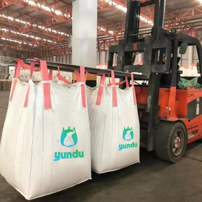 China Top Spout Circular FIBC PP Woven Big Bag For Silica Lime Jumbo Bag for sale