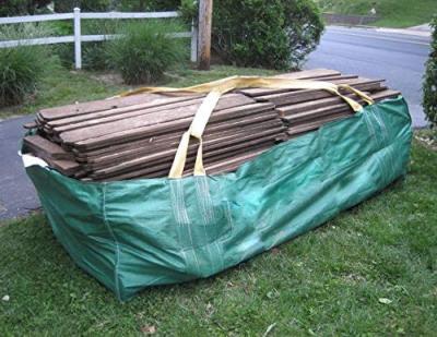 China Green Blue 1 Yard Skip Bag For Garden Waste Building Materials Dumpster Bag for sale