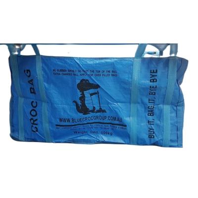 China 3 Cubic Meters Fibc Garbage Skip Bag For Construction Waste Dumpster Hippo Bag for sale