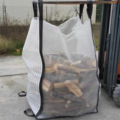 China 1000kg Breathable Firewood Mesh Bag Ventilated Big Bags For Onion Potatos for sale