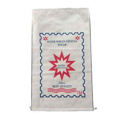 China Export PP Woven Bag Poly sacks 50kg For Sugar Grain Fertilizer Crop granule for sale