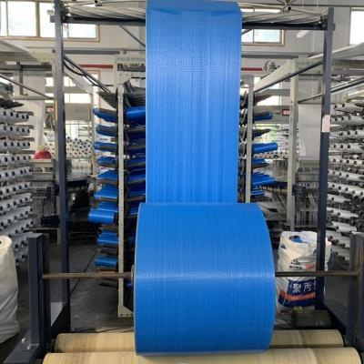 China PP Fabric Rolls Sack Rolls PP Woven Fabric roll Laminated 70gsm 55cm Width For PP Woven sack for sale