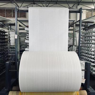 China Fabric Rolls Unlaminated Sack Rolls PP Woven Fabric 60gsm Width 53cm Manufacturer China for sale