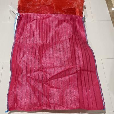 China 100% PP Ventilated Jumbo Bag 2 Side Mesh Fabric Firewood Bulk Bag Breathable for sale