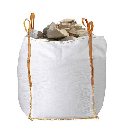 China 1300kg Industrial FIBC Bulk Bag Construction Big  Bags Polypropylene Jumbo Bags Anti-UV  Cement Sand Gravel Transport Te koop